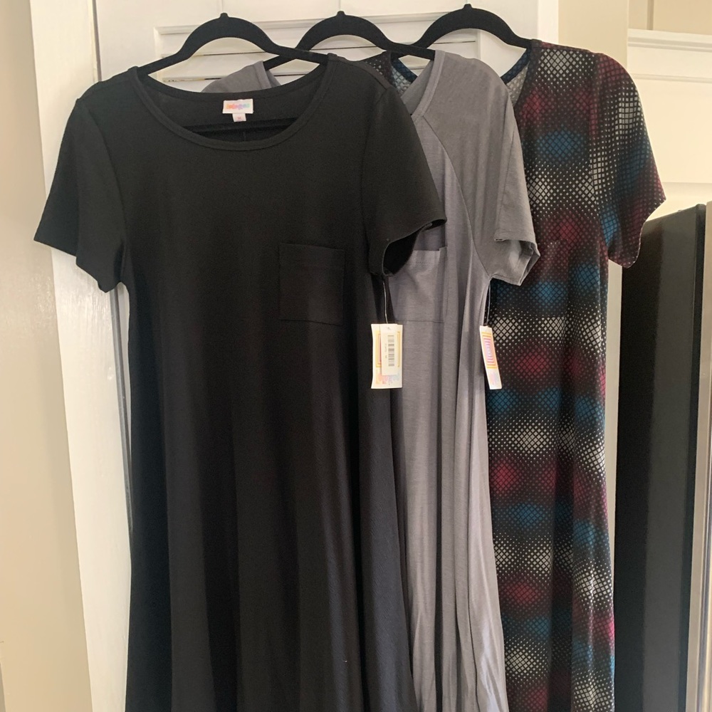 Lularoe Carly Size Medium Bundle Black & Grey